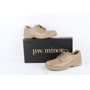 NOS Vintage Streetwear Womens Size 7 M Chunky Leather Shoes Sneakers Ash Brown